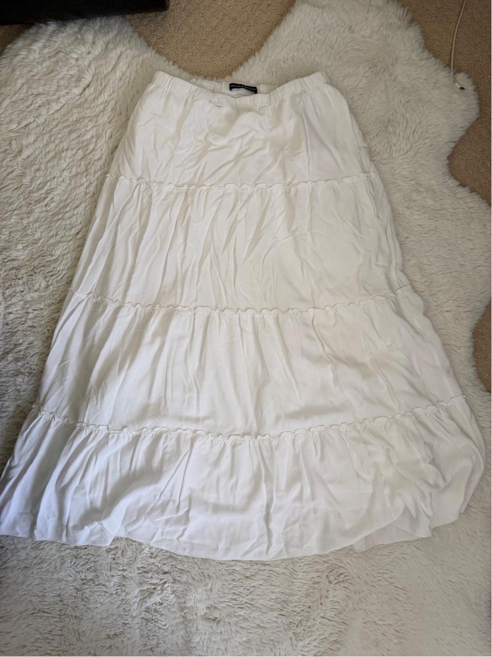 Brandy White Maxi Skirt